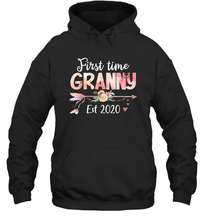 Load image into Gallery viewer, Family Shirt First Time Grandma Est 2020 Granny Floral Hoodie