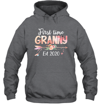 Load image into Gallery viewer, Family Shirt First Time Grandma Est 2020 Granny Floral Hoodie