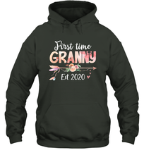 Load image into Gallery viewer, Family Shirt First Time Grandma Est 2020 Granny Floral Hoodie