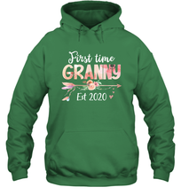 Load image into Gallery viewer, Family Shirt First Time Grandma Est 2020 Granny Floral Hoodie