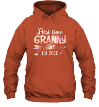 Load image into Gallery viewer, Family Shirt First Time Grandma Est 2020 Granny Floral Hoodie