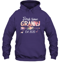 Load image into Gallery viewer, Family Shirt First Time Grandma Est 2020 Granny Floral Hoodie