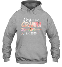 Load image into Gallery viewer, Family Shirt First Time Grandma Est 2020 Granny Floral Hoodie