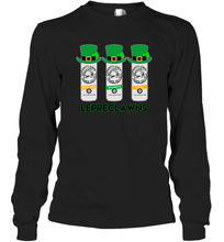 Load image into Gallery viewer, St Patrick's Irish Day Lepreclawns Lucky Shamrock Drinking Long Sleeve T-Shirt