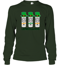 Load image into Gallery viewer, St Patrick's Irish Day Lepreclawns Lucky Shamrock Drinking Long Sleeve T-Shirt