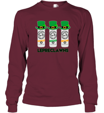 Load image into Gallery viewer, St Patrick's Irish Day Lepreclawns Lucky Shamrock Drinking Long Sleeve T-Shirt