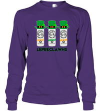 Load image into Gallery viewer, St Patrick's Irish Day Lepreclawns Lucky Shamrock Drinking Long Sleeve T-Shirt