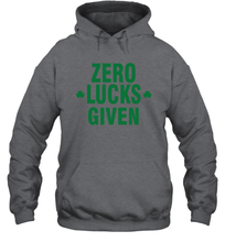 Load image into Gallery viewer, Zero Lucks Given Shirt Lucky Green St. Patrick's Day Hoodie