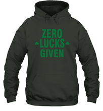 Load image into Gallery viewer, Zero Lucks Given Shirt Lucky Green St. Patrick's Day Hoodie
