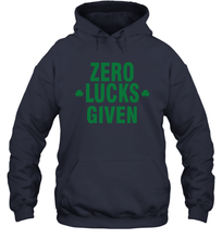 Load image into Gallery viewer, Zero Lucks Given Shirt Lucky Green St. Patrick's Day Hoodie