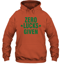 Load image into Gallery viewer, Zero Lucks Given Shirt Lucky Green St. Patrick's Day Hoodie