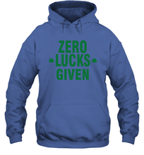 Load image into Gallery viewer, Zero Lucks Given Shirt Lucky Green St. Patrick's Day Hoodie