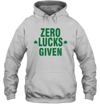 Load image into Gallery viewer, Zero Lucks Given Shirt Lucky Green St. Patrick's Day Hoodie
