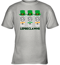 Load image into Gallery viewer, St Patrick's Irish Day Lepreclawns Lucky Shamrock Drinking Youth T-Shirt
