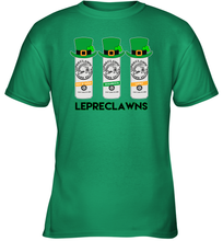 Load image into Gallery viewer, St Patrick's Irish Day Lepreclawns Lucky Shamrock Drinking Youth T-Shirt