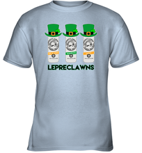 Load image into Gallery viewer, St Patrick's Irish Day Lepreclawns Lucky Shamrock Drinking Youth T-Shirt