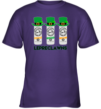 Load image into Gallery viewer, St Patrick's Irish Day Lepreclawns Lucky Shamrock Drinking Youth T-Shirt