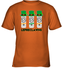 Load image into Gallery viewer, St Patrick's Irish Day Lepreclawns Lucky Shamrock Drinking Youth T-Shirt