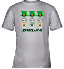 Load image into Gallery viewer, St Patrick's Irish Day Lepreclawns Lucky Shamrock Drinking Youth T-Shirt