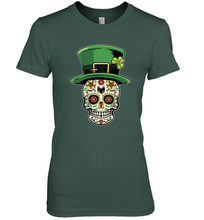 Load image into Gallery viewer, Sugar Skull Of Dead Shirt St. Patrick's Day Premium Women's T-Shirt