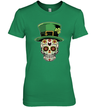 Load image into Gallery viewer, Sugar Skull Of Dead Shirt St. Patrick's Day Premium Women's T-Shirt