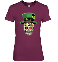 Load image into Gallery viewer, Sugar Skull Of Dead Shirt St. Patrick's Day Premium Women's T-Shirt