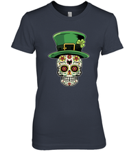 Load image into Gallery viewer, Sugar Skull Of Dead Shirt St. Patrick's Day Premium Women's T-Shirt