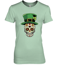 Load image into Gallery viewer, Sugar Skull Of Dead Shirt St. Patrick's Day Premium Women's T-Shirt
