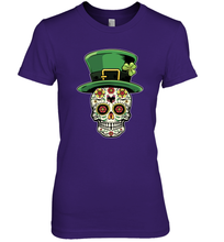 Load image into Gallery viewer, Sugar Skull Of Dead Shirt St. Patrick's Day Premium Women's T-Shirt