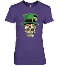 Load image into Gallery viewer, Sugar Skull Of Dead Shirt St. Patrick's Day Premium Women's T-Shirt