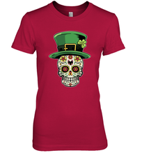 Load image into Gallery viewer, Sugar Skull Of Dead Shirt St. Patrick's Day Premium Women's T-Shirt