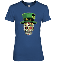 Load image into Gallery viewer, Sugar Skull Of Dead Shirt St. Patrick's Day Premium Women's T-Shirt