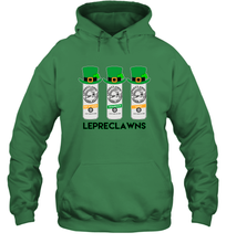 Load image into Gallery viewer, St Patrick's Irish Day Lepreclawns Lucky Shamrock Drinking Hoodie