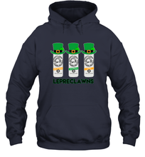 Load image into Gallery viewer, St Patrick's Irish Day Lepreclawns Lucky Shamrock Drinking Hoodie