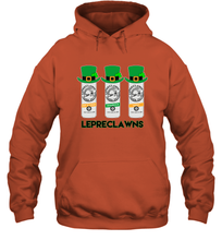 Load image into Gallery viewer, St Patrick's Irish Day Lepreclawns Lucky Shamrock Drinking Hoodie