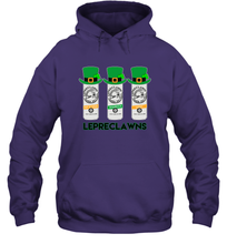 Load image into Gallery viewer, St Patrick's Irish Day Lepreclawns Lucky Shamrock Drinking Hoodie