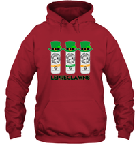 Load image into Gallery viewer, St Patrick's Irish Day Lepreclawns Lucky Shamrock Drinking Hoodie