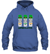 Load image into Gallery viewer, St Patrick's Irish Day Lepreclawns Lucky Shamrock Drinking Hoodie