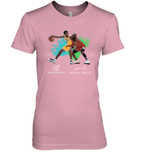 Load image into Gallery viewer, Kobe Bryant And Michael Jordan Signatures Graphic Premium Women's T-Shirt