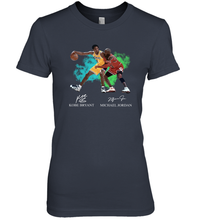 Load image into Gallery viewer, Kobe Bryant And Michael Jordan Signatures Graphic Premium Women's T-Shirt