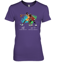 Load image into Gallery viewer, Kobe Bryant And Michael Jordan Signatures Graphic Premium Women's T-Shirt