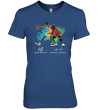Load image into Gallery viewer, Kobe Bryant And Michael Jordan Signatures Graphic Premium Women's T-Shirt