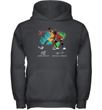 Load image into Gallery viewer, Kobe Bryant And Michael Jordan Signatures Graphic Youth Hoodie