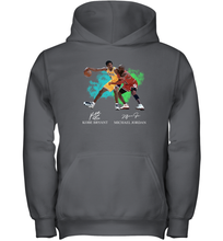 Load image into Gallery viewer, Kobe Bryant And Michael Jordan Signatures Graphic Youth Hoodie