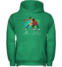 Load image into Gallery viewer, Kobe Bryant And Michael Jordan Signatures Graphic Youth Hoodie