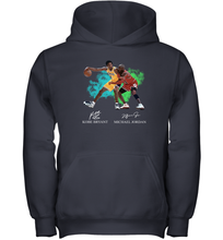 Load image into Gallery viewer, Kobe Bryant And Michael Jordan Signatures Graphic Youth Hoodie