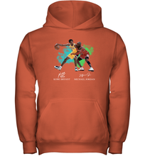 Load image into Gallery viewer, Kobe Bryant And Michael Jordan Signatures Graphic Youth Hoodie