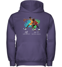 Load image into Gallery viewer, Kobe Bryant And Michael Jordan Signatures Graphic Youth Hoodie