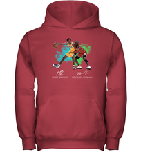 Load image into Gallery viewer, Kobe Bryant And Michael Jordan Signatures Graphic Youth Hoodie