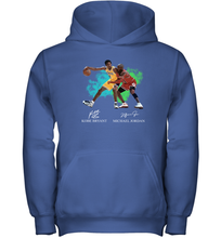 Load image into Gallery viewer, Kobe Bryant And Michael Jordan Signatures Graphic Youth Hoodie